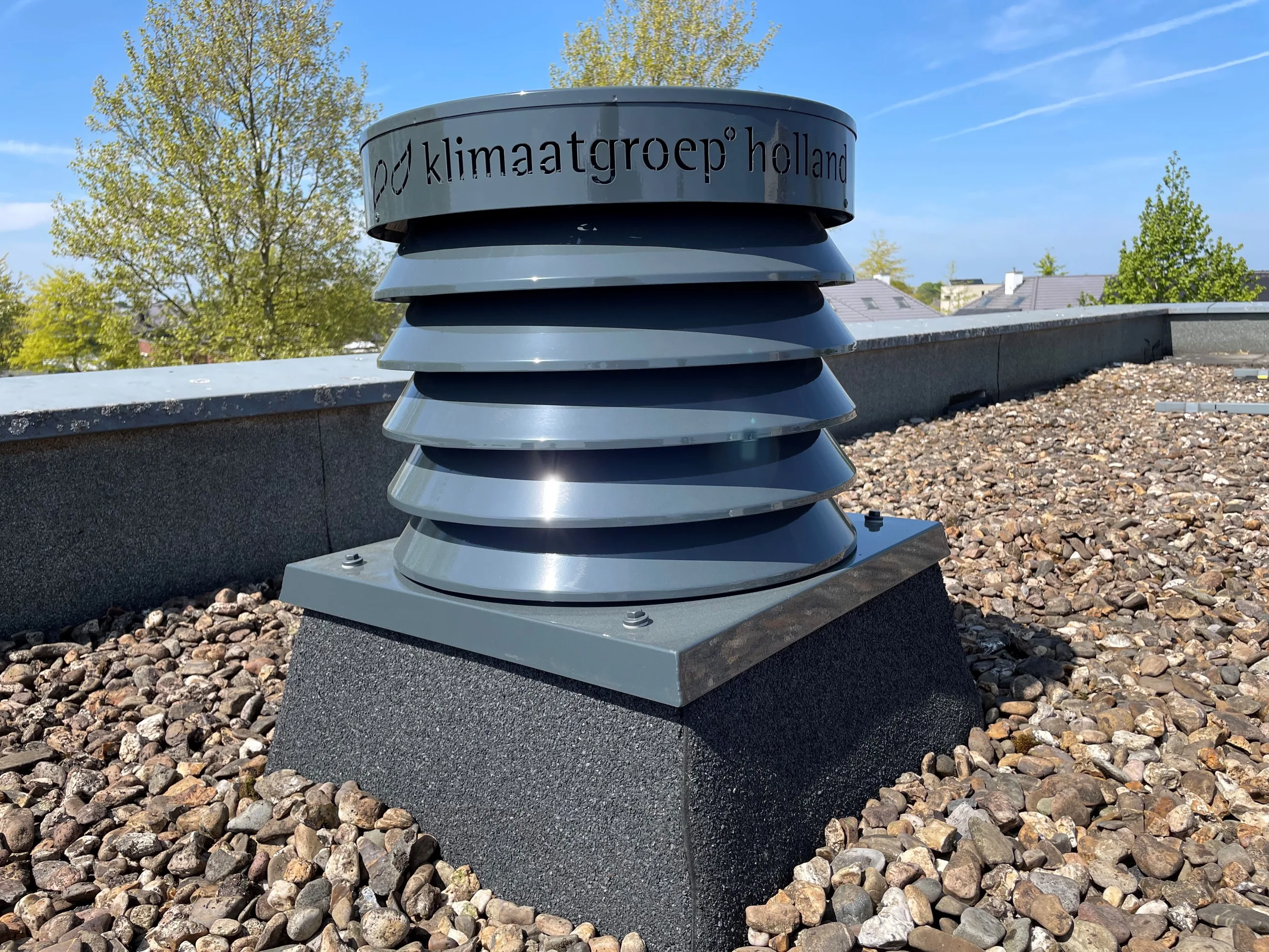 Dakkap van Klimaatgroep Holland op een plat dak