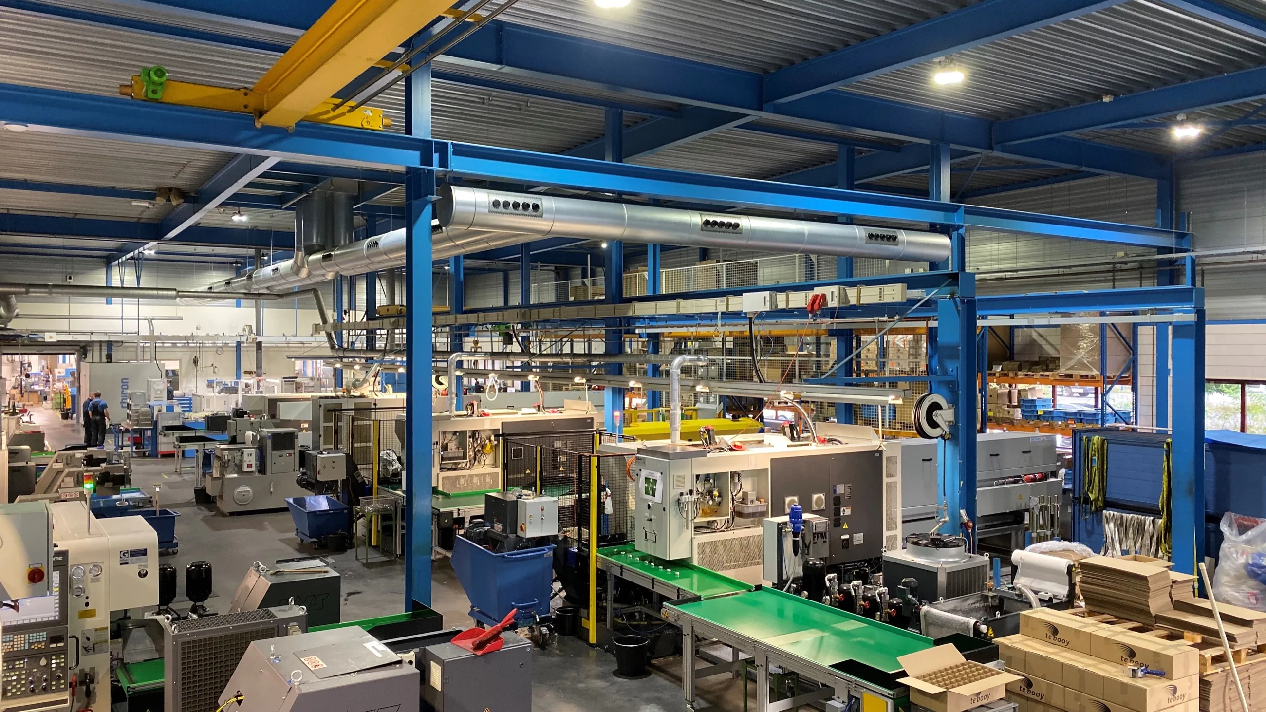 Productiehal met machines