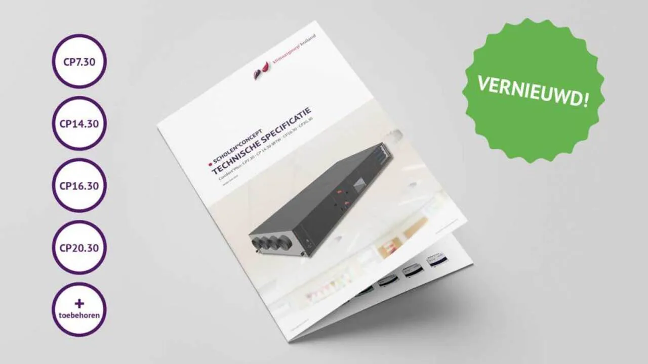 Technische tekening van een ComfortPlus-unit